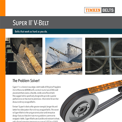 Super II V-Belt Sell Sheet